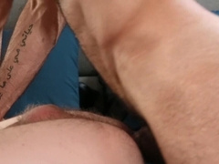 Blonde boy moans with more and more dick gapping his tight ass