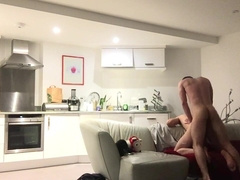 RISKY POKE ON BED WITH 8" MAN-MEAT WHILE PARENTS ASLEEP