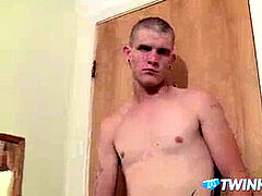 Cute underwear lover teases his shaft and spunks in his panties