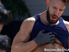 Father Lawson James and Morgxn Thicke without a condom stiff Bf Butler