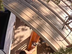 Man deep-throats off heterosexual whiteboy with large weenie!