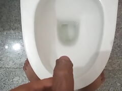 First pee then masturbation