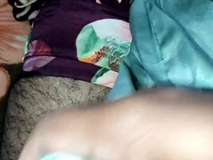 Amateur crossdresser in gay lingerie gets covered in satin cum