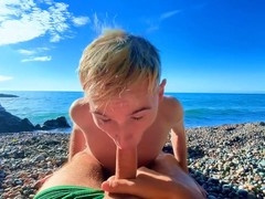 Twink Sucks Big Dick Beach