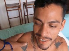 Latino studs Angel Rodriguez and Eman Black go wild in Tulum