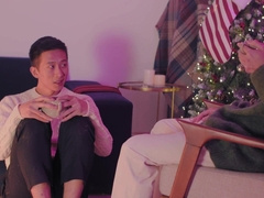 Japanese School studs spin screw at Christmas dinner