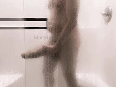 Toying with my Monster Knob in the Bathroom