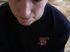 Fucking twink would rather suck cock than paint the walls 5