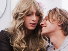 Sexy femboy loudly craves more cock as he fucks in insane positions