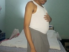 Massive belly inflation for gay pleasure