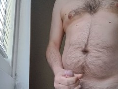 Ed Eden gets off with some window masturbation action