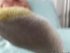 POV feet licking foot fetish worship