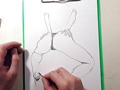 How to draw sexy hot girls in pencil, a quick sketch
