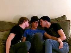 Gay twinks Each of the boys take turns kissing and jacking each