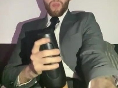 Smoking and Fleshlight Ravaging in Suit (PART two)