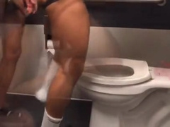 Bouncy Arse Wet in Gym Loo