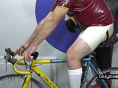 Rangers, rubber, leather jacket