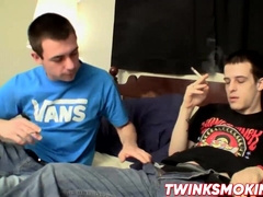 Twink Brian Strowkes and sexy Eli smoking while fucking hard