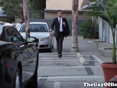 Showered Officehunks Analfuck After Work