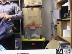 Thieving twink facialized after disciplinary bareback