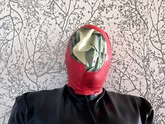 Double latex mask breath play