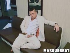 It's wank off day for the stylish and ripped young guy