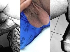 Daddy bear creampie, grandpa thick cock, black bear grandpa