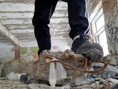 The janitor found a used love glove and added his man-lava there