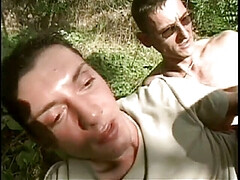 Two horny studs suck and fuck in the wilderness
