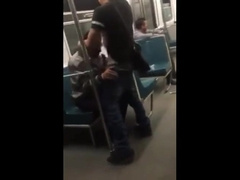 Asian twink get's BJ from older man in a subway