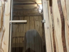 Steamy heterosexual stud in the bathhouse