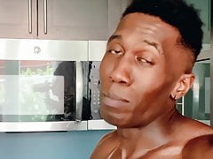 Black Guy AJ Blackwood Plays With His Cock Asshole Shoots