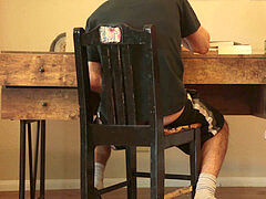 Jizm, damsel, stroking