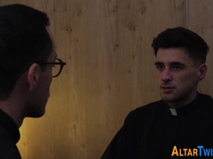 Two gay priests ass fucking intimately