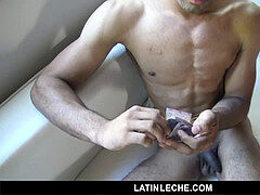 latinLeche - shy Latin straight guy barebacked on camera for money