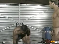 White Dude Bangs a Black Guy in Doggy Position at the Gym