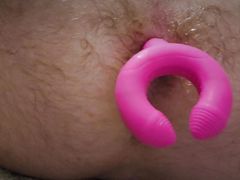Using wife's toy in my ass to stroke