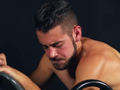 Upside down blowjob for the male slave in advance to anal sex