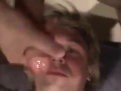 Fucking the twink's mouth and cumming on his face 14