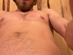 POV missionary action in the sauna with a big Russian dad. I'm exploding all over your face!
