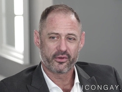 Young jock Casey Everett sliding on big stepdaddy cock