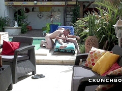 Fucked by the straight Guillaume Wayne in the swimming pool.