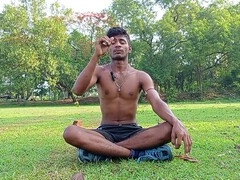 Indian boys, step dad and step son, indian body massage