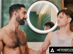 Roommates Enzo Muller and Ali Rush's excuses lead to a hot jerk-off session together