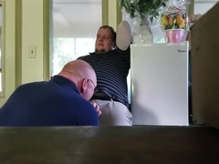 Daddy sucking chubby boy