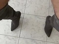In boots