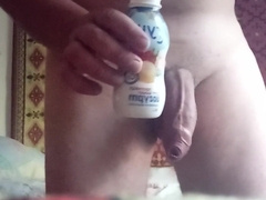 Today I am gobbling my jizz with yoghurt. Getting off. Tonguing desert with own jism.