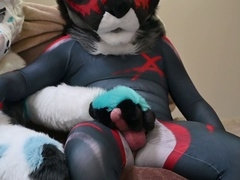 Naughty encounter with a mischievous hell-hound leads to mutual pleasure