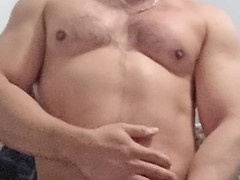 Quick release before bed - Hot gay guy whips it out for some solo action