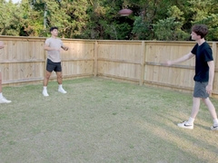 Jordan Haze & Jayden's steamy bareback sex with a football jock friend